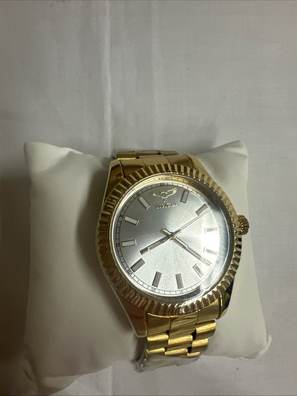Invicta Gold-Tone Bracelet Watch with Silver Dial